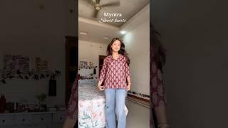 Myntra short Kurti #ashortaday #haul #myntra #shortkurti #kurti #officewear #collegewear #ytshorts