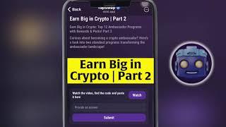 Earn Big in Crypto | Part 2 | Tapswap Code | Top 12 Ambassador Programs with Rewards & Perks! Part 2