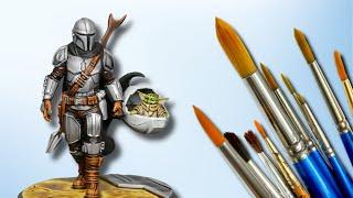 How To Paint The Mandalorian And Grogu - LoFi Relaxing Star Wars Art