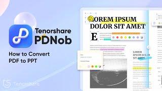 PDNob PDF Editor Gudie - How to Convert PDF to PPT?