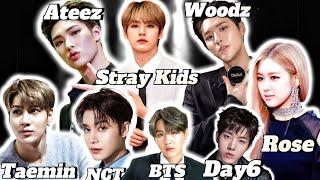 Реакция на Stray Kids, Ateez, BTS, Blackpink, Taemin, NCT, Day6, Red Velvet, Woodz, Nayeon