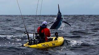 600lb BLACK MARLIN FROM A KAYAK! Leadered in RECORD TIME!