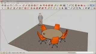 SketchUp: Copy and Equally Space Chairs in a Circle