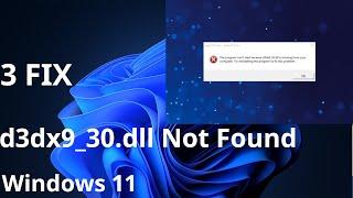 3 Fix d3dx9_30.dll Not Found In Windows 11