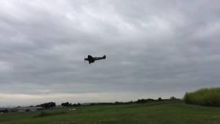 Spitfire landing at Staveron airport 2016