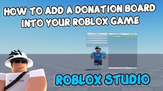 ️HOW TO ADD A DONATION BOARD INTO YOUR ROBLOX GAME️ Roblox Studio️