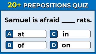 Preposition Quiz: Can You Score 25/25? | #challenge  15