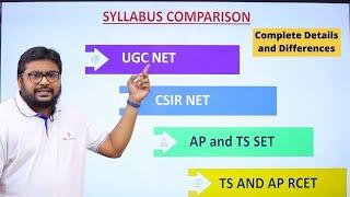 CSIR NET | NTA NET | AP & TS SET and RCET Syllabus Comparison  #csirnet2021 #ntanet2021 #set2021