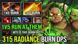 WTF 315 Radiance Rot AOE Burn DPS 1v5 Unkillable Run At Them Max Heap Strength Pudge Dota 2