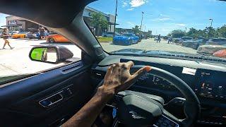EARLY MORNING CARS AND COFFEE IN MY S650 MUSTANG GT!! (POV DRIVE)