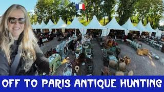 Antique Hunting in Paris on the road to Foire de Chatou #frenchantiquesmarket #brocanteshopping