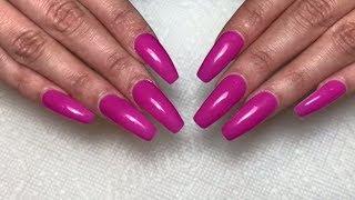 Cách Lấy Nước Lấy Bột Đắp Bột Sơn Gel Móng Coffin Dài - How To Do A Long Acrylic Coffin Full Set Gel