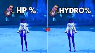 F2P : Yelan HP% vs Hydro% Goblet!! Best Build for Yelan?? [ Genshin Impact ]