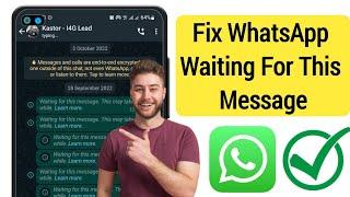 Fix WhatsApp Waiting for This Message This May Take a While (2025) | Waiting for This Message Error