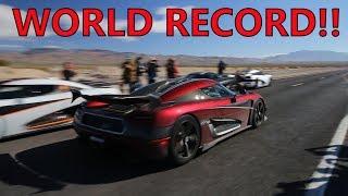 Insane Koenigsegg Agera RS Breaks TOP SPEED WORLD RECORD!!!