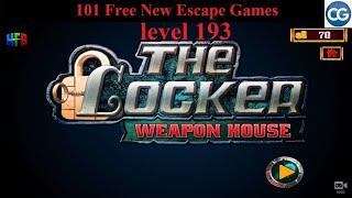 101 Free New Escape Games level 193 - The Locker WEAPON HOUSE - Complete Game