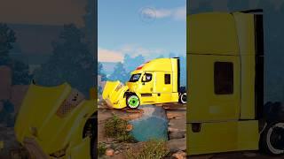 Big Truck Tow Small Trucks vs Potholes #beamngdrive #beamng #shorts #beamngcrashes #trucksvs