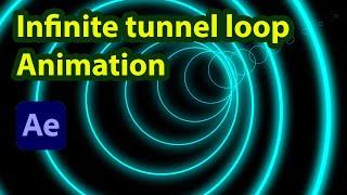 Infinite Tunnel Loop Animation in After Effects | Bending Tunnel Animation | After effects Tutorial