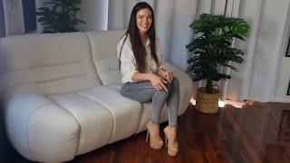 Amanda Unboxes 7 Inch High Heel Cork Platform Shoes In The Slip On Mule Style Strappy Open Toe