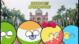 Palau Tries Food From Different Countries ( Countryballs Short Film)