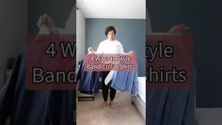 How to Style Band Collar Shirts - 4 ways (2023) #shorts