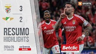 Resumo: Benfica 3-2 Moreirense (Liga 24/25 #21)