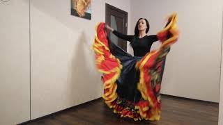 A piece of video from a gypsy dance lesson -Lesson 1 -  Фрагмент цыганского танца.Урок -1 .