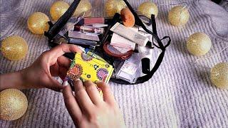 ASMR (Whisper) ~Make up bag Rummaging, Tapping, Scratching~