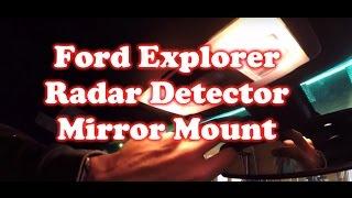 Install Radar Detector on Ford Explorer 2017 Mirror Head Unit - No Wires