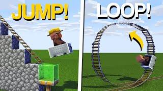 Minecraft: 10+ Roller Coaster Build Hacks & Ideas!