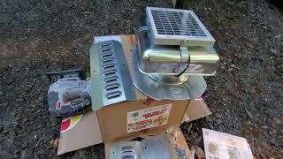 Installing CON-VENTS and a SOLAR roof fan in a shipping container