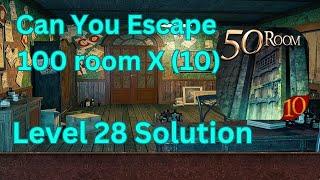 Can you escape the 100 room 10 Level 28 Solution