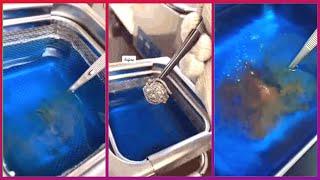 Ring cleaning satisfying || Ultrasonic Cleaner for jewelry Cleaning