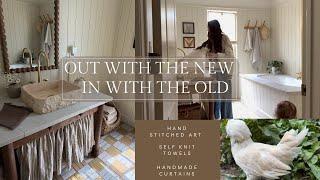 You won’t believe this transformation. Authentic cottage core design vlog. Reclaiming old materials.