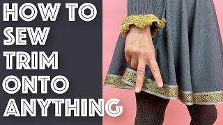 How to Sew Trim On Fabric For ANY Project | Sew Anastasia