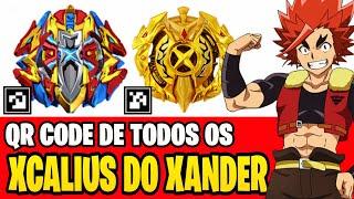 QR CODES DE TODOS OS XCALIUS DO XANDER | BEYBLADE BURST APP