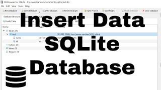 How to Insert Data into a SQLite Database  - SQLite Tutorial