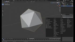 Creating a dodecahedron with an icosahedron with Blender(No Sound)