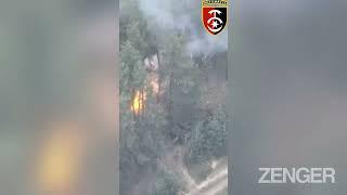 PEEK-A-BOO: Ukrainian Soldiers Destroy Russian Tank Hiding In The Woods