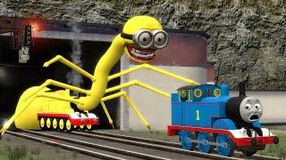 Building a Thomas Train Chased By Cursed Thomas turned into Infected Minion.exe,Minion Train Eater