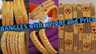 New Bangles designs with weight/ gold bridals bangles designs / shri jewellery House