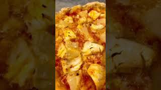  Homemade pineaple pizza. Hawaiian pizza