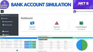 𝐏𝐫𝐨𝐣𝐞𝐜𝐭 - Bank Account Simulation App with .NET Core MVC and Web API | Build a Bank Account - DEMO