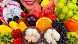 ASMR FRESH FRUIT PLATTER *MAKAN BUAH SEGAR* ताजे फल खाएं MUKBANG MASSIVE Eating Sounds