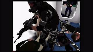 SWAT 3 gameplay -- Airplane custom map. 8 AI squad clear the plane... CHAOTICALLY! He he he