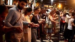 Armenian national dance in the center of Yerevan