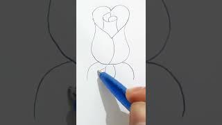 Роза суретін салу оңай тәсіл, рисуем розу, drawing draw a rose 