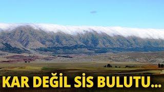 Tecer Dağının Zirvesindeki Sis Bulutu, Karlı Zirveleri Andırdı