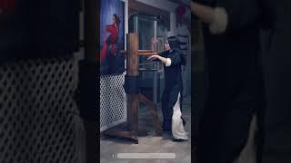 Wing Chun Wooden Dummy Training #shorts #wingchun #wushu