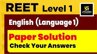 REET 2021 (Level 1st) Paper Solution, Discussion & Answer Key | English Language 1 | Bheesham Sir